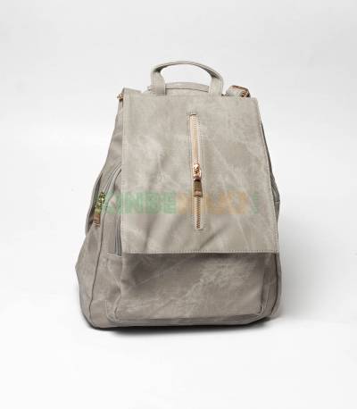 Denim Design Gray Girls Mini Backpack