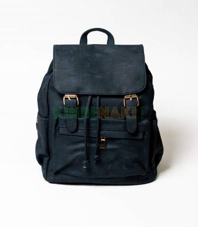 Dark Navy Dotted Girls Mini Backpack